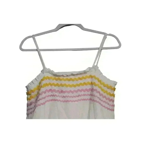 Lisa Marie Fernandez Target Dress Size Small Ric Rac Spaghetti Strap Linen Blend - Picture 10 of 13